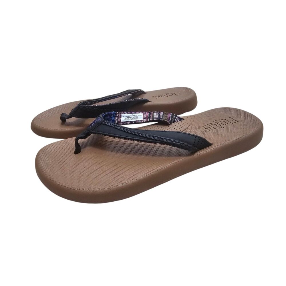 New Flojos Women's Flip Flops Black 6